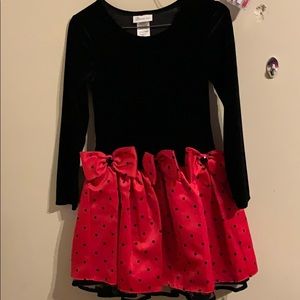 Girls long sleeve polka dot dress